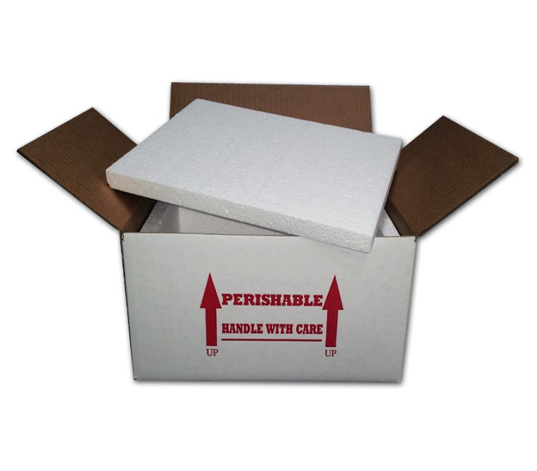 12x12x10 Insulated Shipping Box 3/4 Foam 6 pack