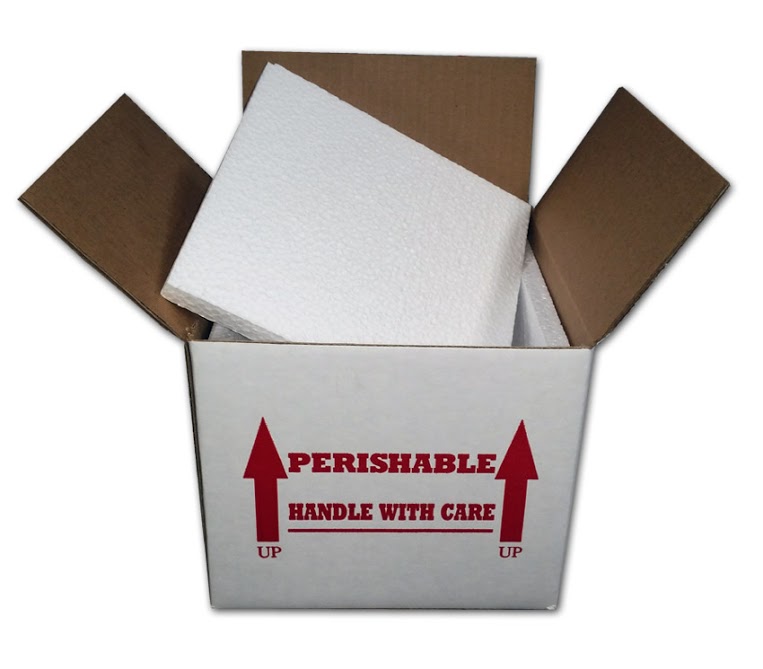 ProPak Insulated Styrofoam Container 8x6x7 inside with Shipping