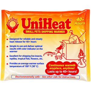 40 Hr. UniHeat Heat Packs (Shipping Warmers) 1 box- 30 units